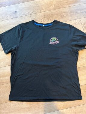 chubbies Black Short Sleeve Tee with Neon Logo - size 2XL